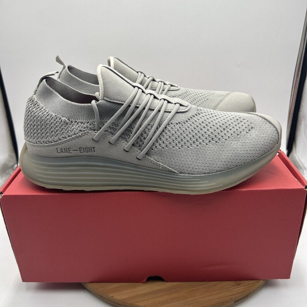 Lane-Eight Trainer AD 1 Men's US 11.5Running Shoes Lunar Grey Vegan Gym Sneakers